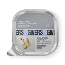 Givers Tarrina con Trocitos en Salsa de Bacalao y Pollo para Gato Comida húmeda para gatos Patitas&co