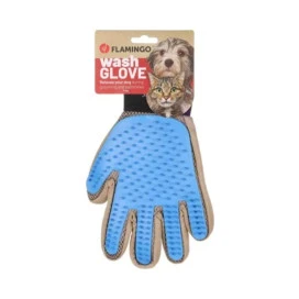 Flamingo Guante de Masaje y Cepillado para Perros y Gatos Cosmética Natural y Peluquería Perros Patitas&co