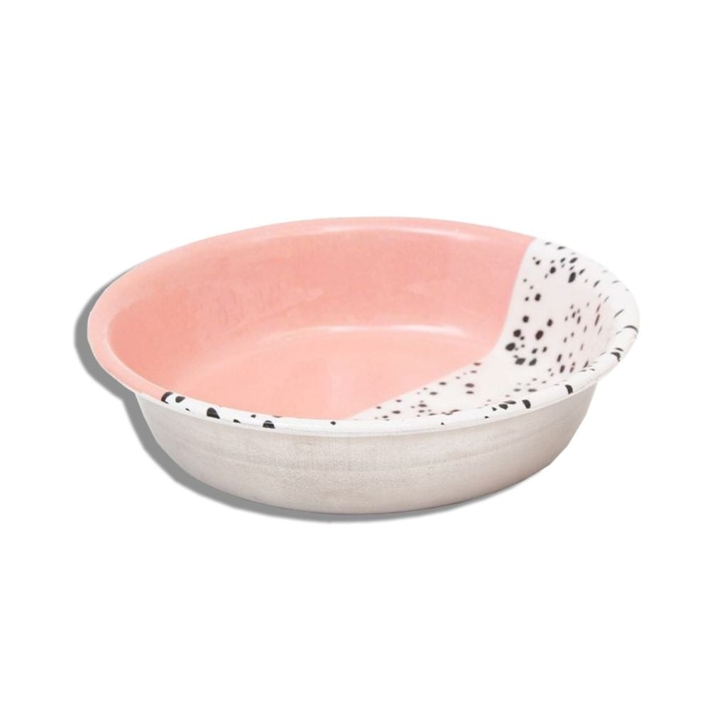 Great&Small Comedero Rosa Moteado para Perros y Gatos Patitas&co Patitas&co