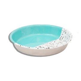 Great&Small Comedero Azul Moteado para Perros y Gatos Comederos y Bebederos para perros Patitas&co