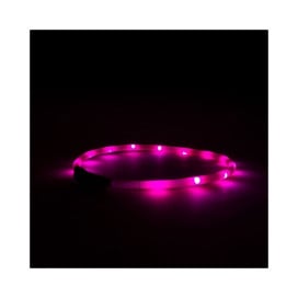 Great&Small Collar de Led Rosa Recargable Accesorios de Paseo para Perro Patitas&co