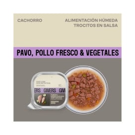 Givers Tarrina con Trocitos en Salsa de Pavo y Pollo para Perro Cachorro Patitas&co Patitas&co