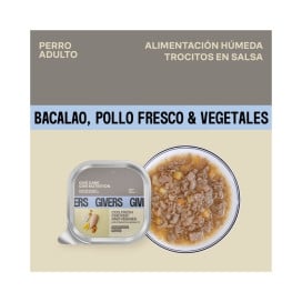 Givers Tarrina con Trocitos en Salsa de Bacalo y Pollo para Perro Patitas&co Patitas&co