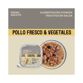 Givers Tarrina con Trocitos en Salsa de Pollo y Vegetales para Perro Patitas&co Patitas&co