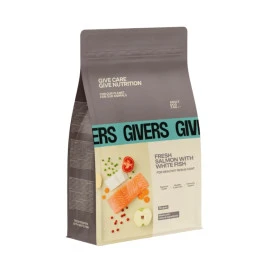 Givers Pienso de Salmón y Pescado Blanco para Perro Pienso para Perros Patitas&co