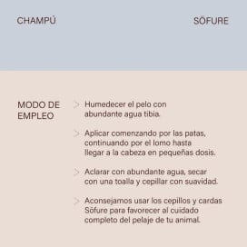 Söfure Champú con Extractos Naturales para Perro Cachorro Accesorios de Peluquería para Perros Patitas&co