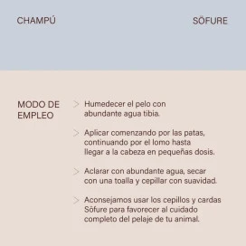 Söfure Champú con Extractos Naturales para Perro Cachorro Accesorios de Peluquería para Perros Patitas&co