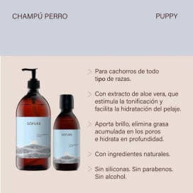Söfure Champú con Extractos Naturales para Perro Cachorro Accesorios de Peluquería para Perros Patitas&co
