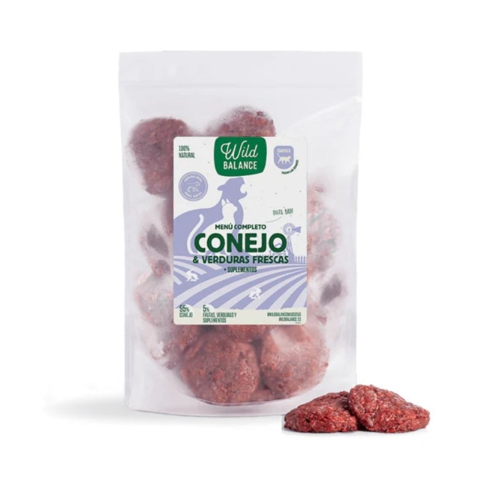 Wild Balance Dieta BARF de Conejo para Gatos Dieta BARF Gatos Patitas&co