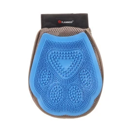 Flamingo Manopla de Baño y Cepillado 3 en 1 para Perros y Gatos Accesorios de Peluquería para Perros Patitas&co