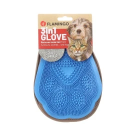 Flamingo Manopla de Baño y Cepillado 3 en 1 para Perros y Gatos Accesorios de Peluquería para Perros Patitas&co