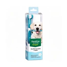 DentiCan Kit Dental Cepillo + Pasta Perros Higiene dental perros Patitas&co