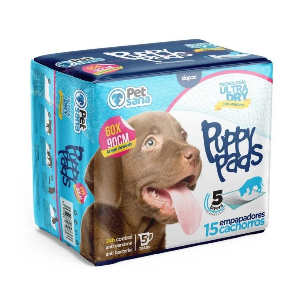 Pet Sana Empapadores Perros y Gatos (15 uds) Zona Pipí y Popó Patitas&co