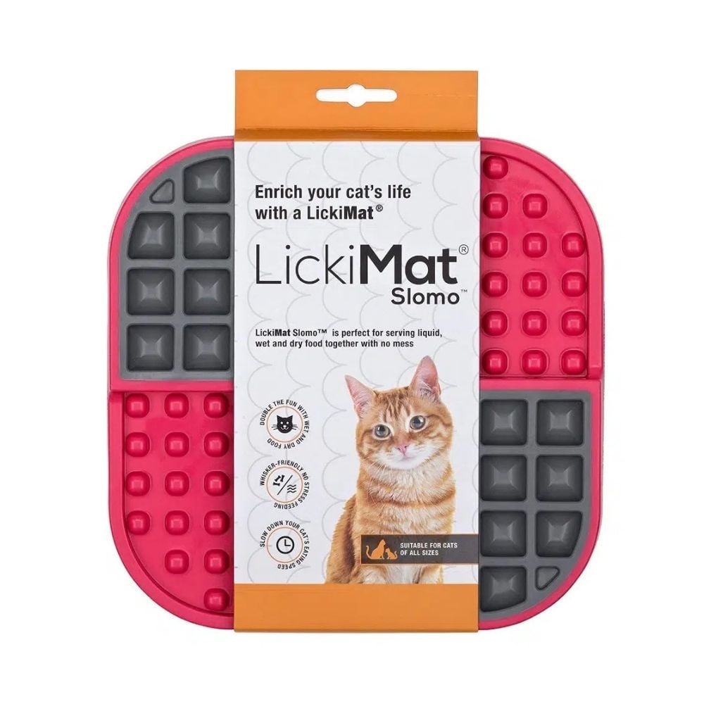 Alfombra de Lamido LickiMat Slomo Rojo para Gato Patitas&co Patitas&co