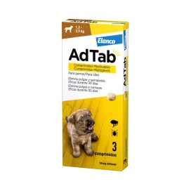 AdTab Comprimido Masticable Antiparasitario para Perros de 1,3 a 2,5 kg (3 uds) Patitas&co Patitas&co