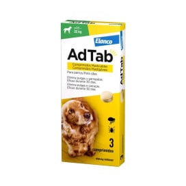AdTab Comprimido Masticable Antiparasitario para Perros de 11 a 22 kg (3 uds) Antiparasitarios y Repelentes para perros Patitas&