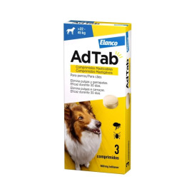 AdTab Comprimido Masticable Antiparasitario para Perros de 22 a 45 kg (3 uds) Antiparasitarios y Repelentes para perros Patitas&