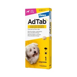 AdTab Comprimido Masticable Antiparasitario para Perros de 2,5 a 5,5 kg (1 ud) Antiparasitarios y Repelentes para perros Patitas