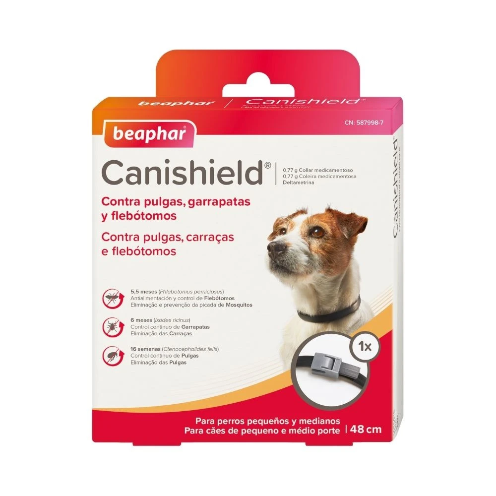 Canishield Collar Antiparasitario para Perros Pequeños y Medianos (1 ud) Antiparasitarios y Repelentes para perros Patitas&co