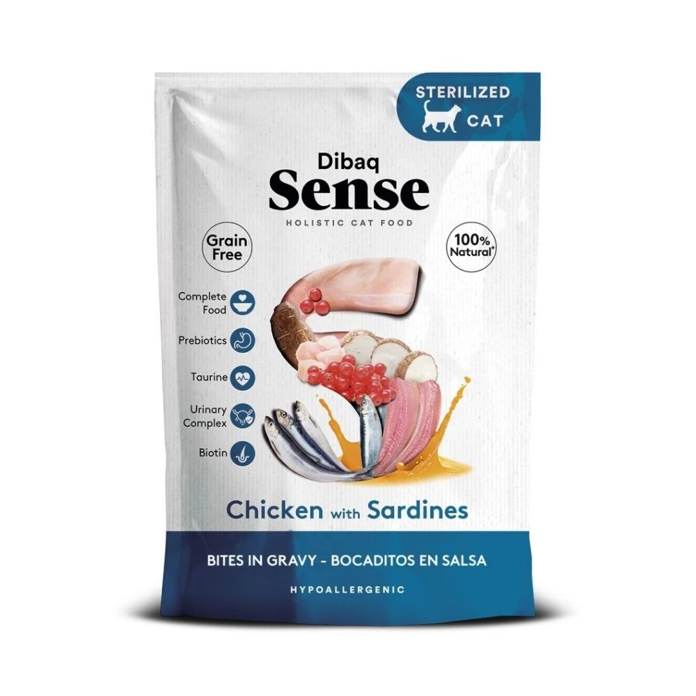 Dibaq Sense Bocaditos en Salsa de Pollo y Sardinas para Gato Patitas&co Patitas&co