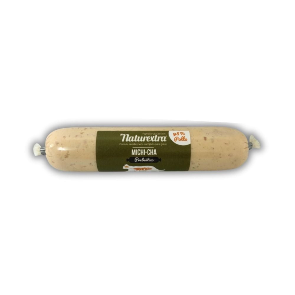Naturextra Michi-chas de Pollo con Inulina y Bacalao para Gatos Comida húmeda para gatos Patitas&co