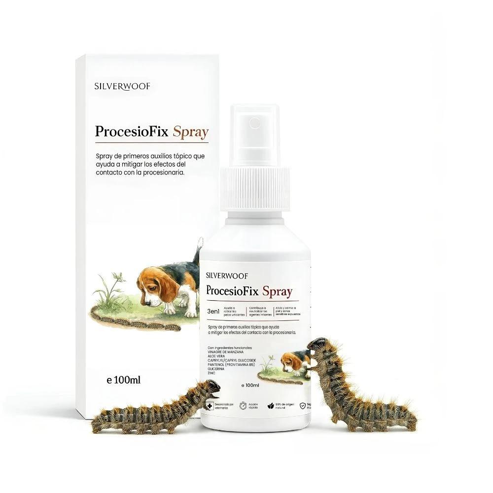 Procesiofix Spray Primeros Auxilios contra Oruga Procesionaria Higiene y salud Perros Patitas&co