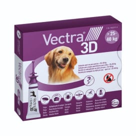 Pipeta Antiparasitaria Vectra 3D para Perro (3 uds) 25-40kg Antiparasitarios y Repelentes para perros Patitas&co