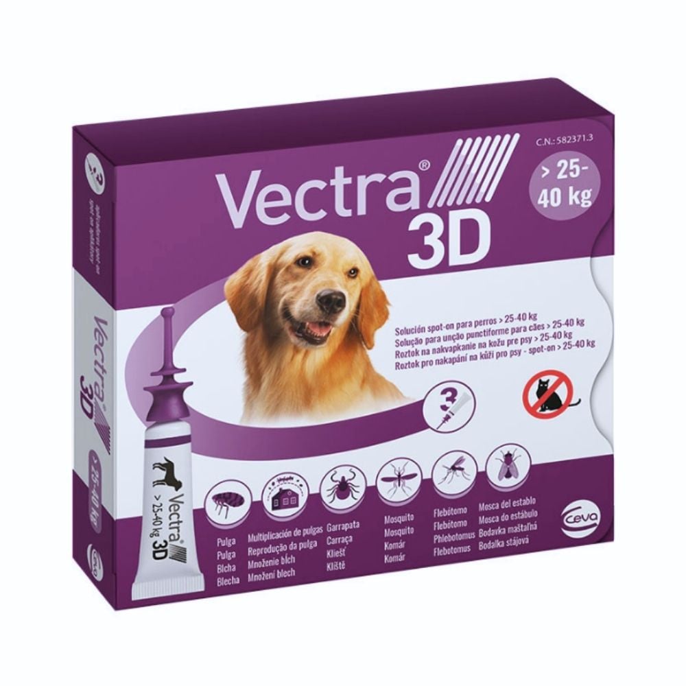 Pipeta Antiparasitaria Vectra 3D (3 uds) 25-40kg