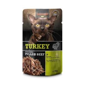 Leonardo Sobre Pulled de Pavo y Ternera para Gato Patitas&co Patitas&co