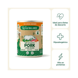 Wild Balance Lata de Cerdo Comida Húmeda Cocinada para Perro Patitas&co Patitas&co