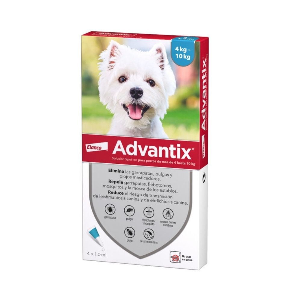 Advantix Pipeta 4 a 10 kg (4 uds)