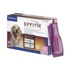 Effitix 4 Pipetas Antiparásitos para Perros (20 – 40 kg) Antiparasitarios y Repelentes para perros Patitas&co