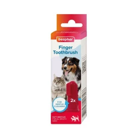 Beaphar Cepillo Dental de Dedo para Perros y Gatos (2 uds) Cepillos de Dientes Patitas&co