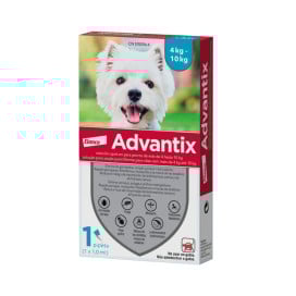 Advantix Pipeta Antiparasitaria para Perros de 4 a 10 kg (1 ud) Antiparasitarios para perros Patitas&co
