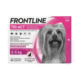 Frontline Tri-Act 3 Pipetas para Perros 2 a 5 kg Antiparasitarios para perros Patitas&co