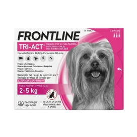 Frontline Tri-Act 3 Pipetas para Perros 2 a 5 kg Antiparasitarios para perros Patitas&co