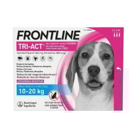 Frontline Tri-Act 3 Pipetas para Perros 10 a 20 kg Antiparasitarios para perros Patitas&co