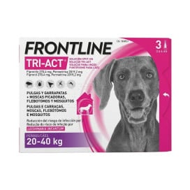 Frontline Tri-Act 3 Pipetas para Perros 20 a 40 kg Antiparasitarios para perros Patitas&co