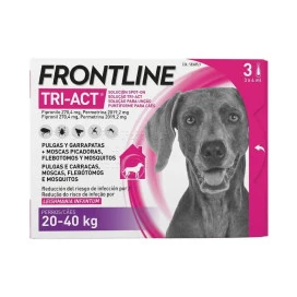 Frontline Tri-Act 3 Pipetas para Perros 20 a 40 kg Antiparasitarios para perros Patitas&co