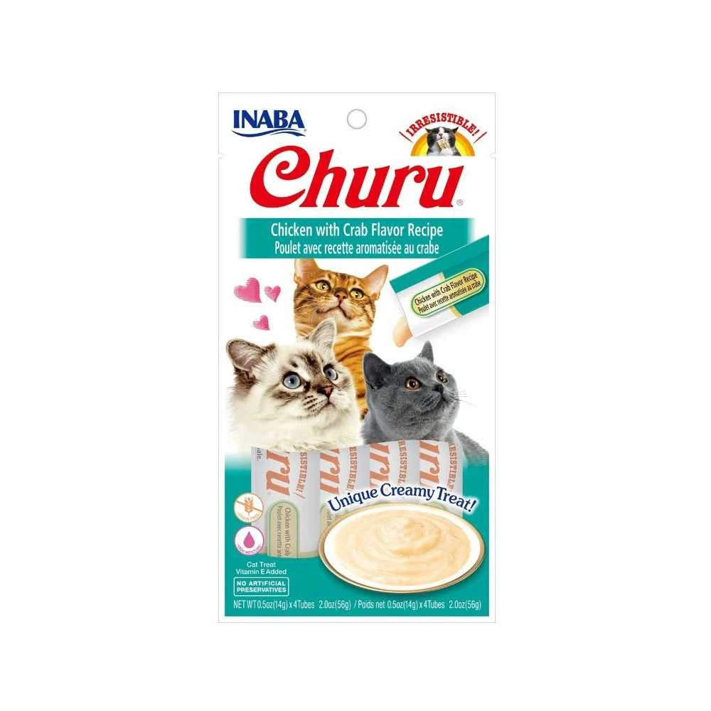 Churu Pollo con cangrejo (4x14g) Snack Natural Gatos Snacks Patitas&co