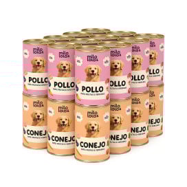 Pack Mixto 24 Latas Milo y Lola de Conejo y Pollo Patitas&co Patitas&co
