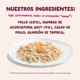 Edgard and Cooper Lata de Pollo con Gambas para Gato Comida húmeda para gatos Patitas&co
