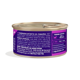 Edgard and Cooper Lata de Filetes de Salmón y Atún para Gato Comida húmeda para gatos Patitas&co