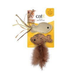 Catit Juguete Dos Peces con Rafia y Cola de Plumas para Gato Juguetes para gatos Patitas&co