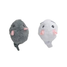 Catit Dos Juguetes Vibradores en Forma de Ratón para Gato Juguetes para gatos Patitas&co