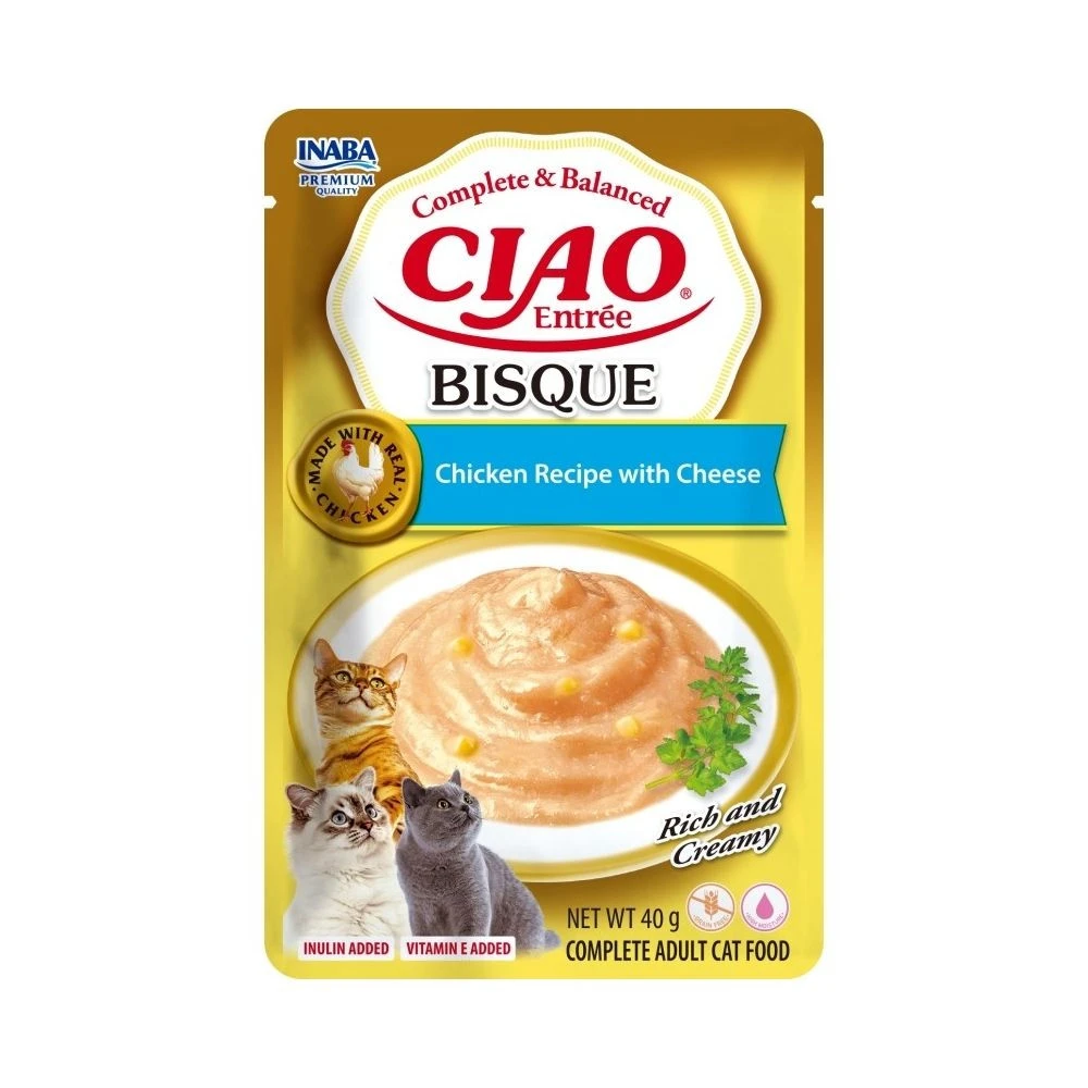 Ciao Entrée Bisque Sobre de Pollo con Queso para Gato Patitas&co Patitas&co