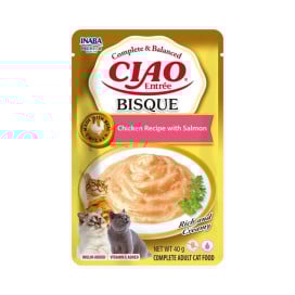 Ciao Entrée Bisque Sobre de Pollo con Salmón para Gato Comida húmeda para gatos Patitas&co