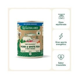 Wild Balance Comida Húmeda Cocinada de Cerdo y Merluza para Perro Patitas&co Patitas&co