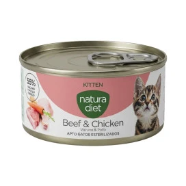 Natura Diet Paté de Ternera y Pollo para Gatito Comida húmeda para gatos Patitas&co