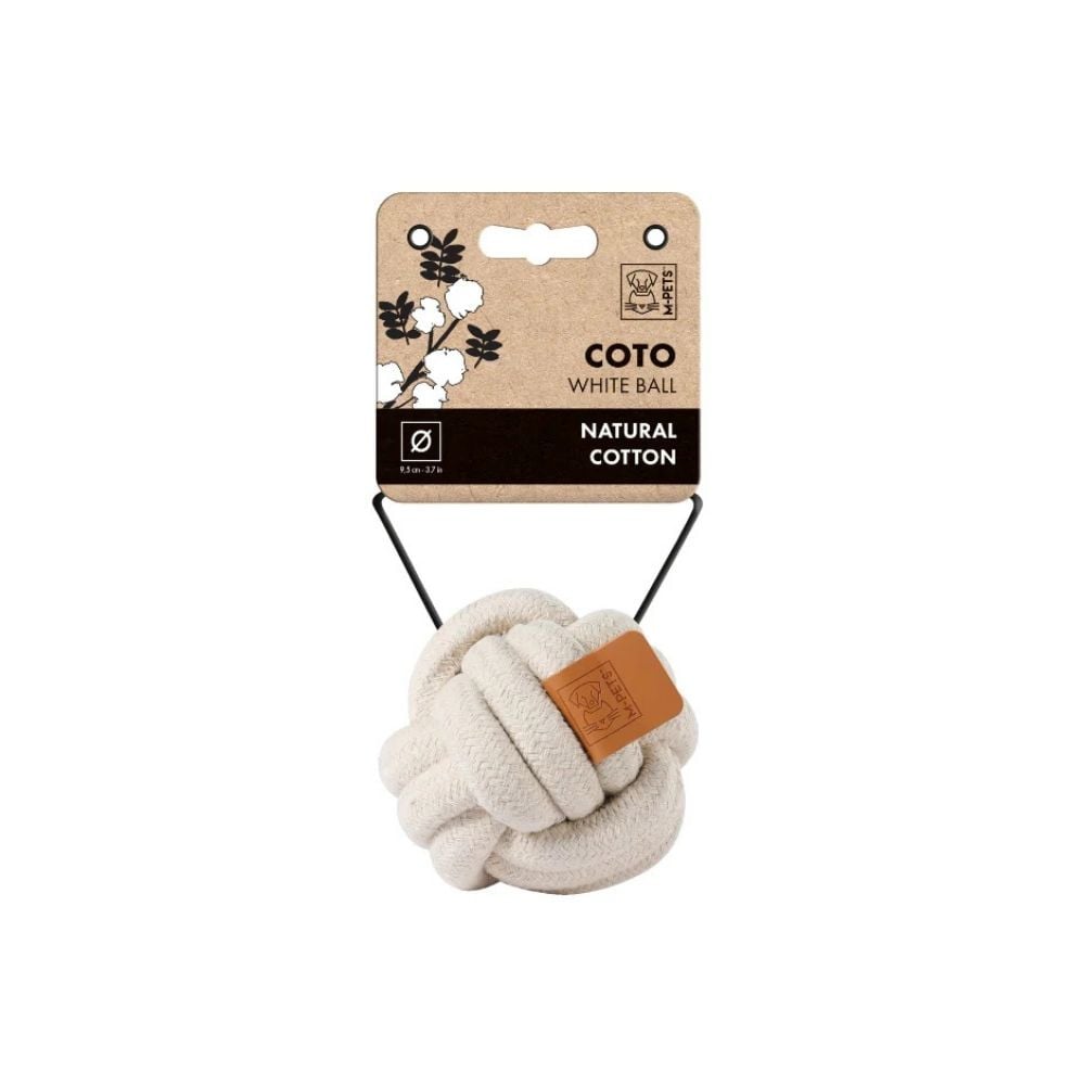 M-Pets Pelota de Cuerda Blanca para Perro Patitas&co Patitas&co